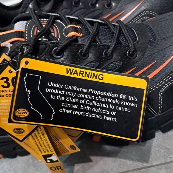 *Final Price* Oliver by Honeywell Steel Toe Black Work Safety Sneakers Shoes M11 - Picture 4 of 13